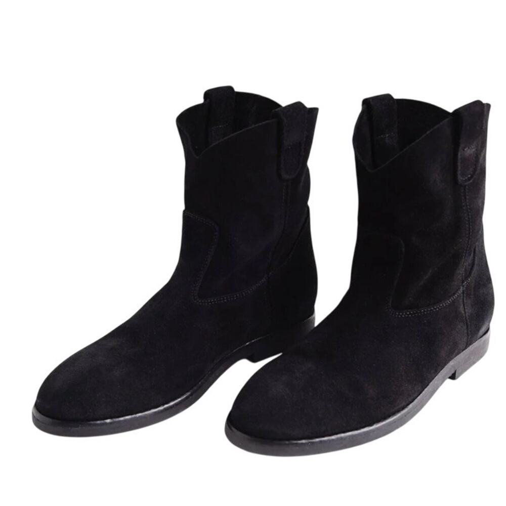RE/DONE Womens 60s Camarguaise Ankle Boots EU 35 US 5 Black Suede NWOB